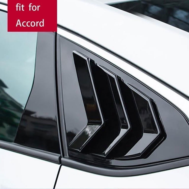 Glossy Black Window Scoop Louvers – Fits 2018-2021 Honda Accord Sedan (Rear Quarter) 2 thumbnail image