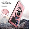 thumbnail image 2 of Compatible for Cricket Innovate E 5G Case w/Tempered Glass Screen Protector [Military Grade] Ring Car Mount Kickstand Shockproof Hard Phone Case - Rose Gold, 2 of 7