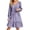 Light Purple, variant on Wdgfv Women's Fall Dresses Midi Dress Casual Loose Fit Long Sleeve V Neck Dresses Wedding Guest Dress