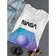 thumbnail image 3 of NASA Nasa Purple Explore Badge Shaped T-Shirt Women -NASA Designs, Female Medium, 3 of 4