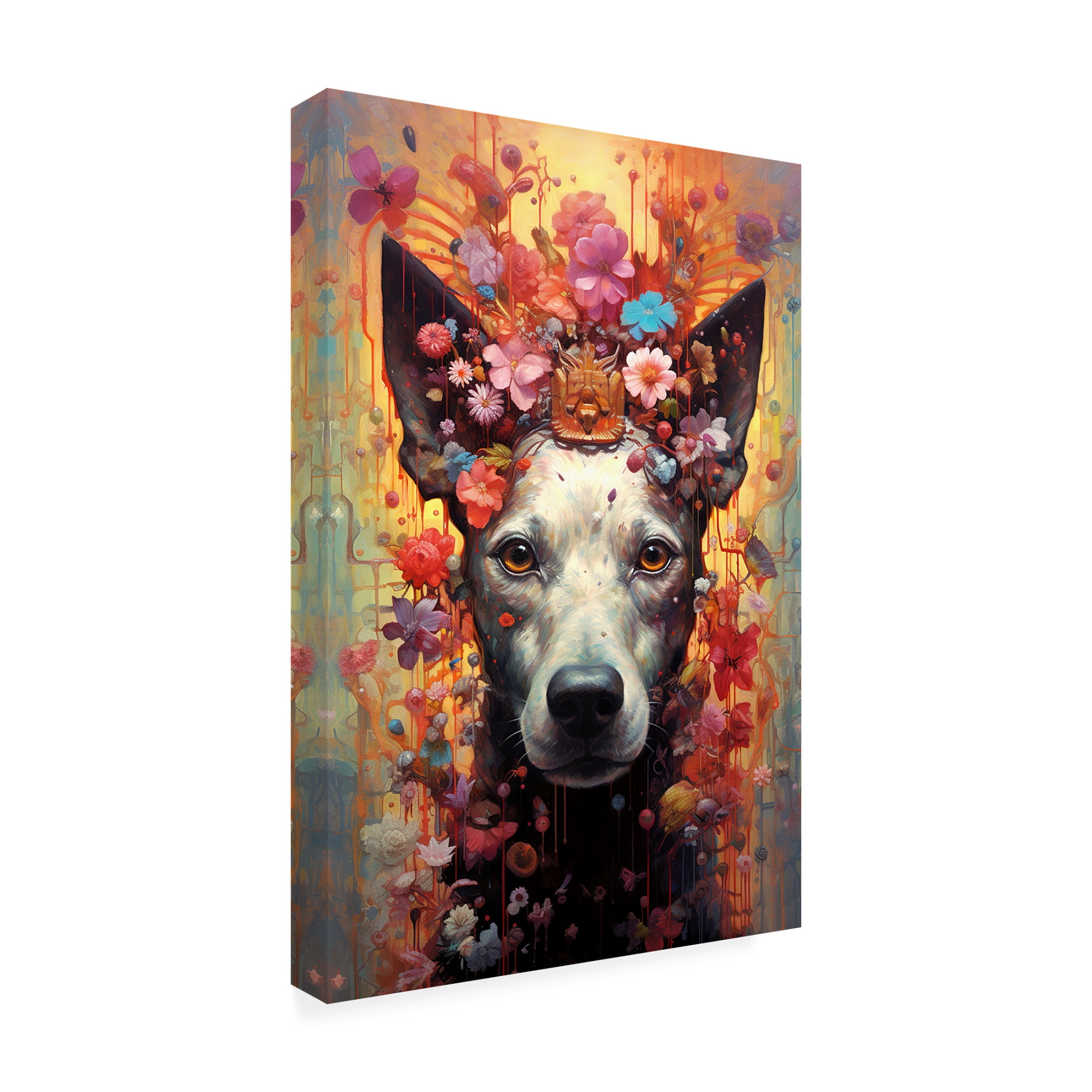 Canvas Wall Art - Ray Heere 'Art Dog 12' Wall Art for Living Room, Bedroom, or Office Décor by Trademark Fine Art - 30 x 47 Inches