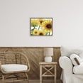 thumbnail image 2 of Stupell Industries Rustic Bloom Sunflowers Brown Framed Floater Canvas Wall Art, design by Kim Allen, 2 of 9