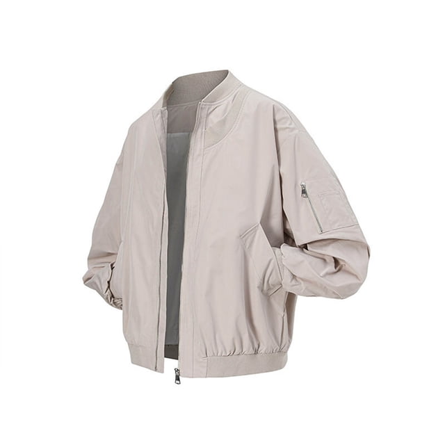 LOVZFMLL Jackets for Men Man Solid Color Loose Large Size Fashion Fallow Cardigan Coat