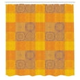 thumbnail image 2 of Ambesonne Ethnic Shower Curtain, Oriental Patchwork Tiles, 69"Wx84"L, Orange Violet, 2 of 4