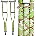 thumbnail image 3 of My Crutches - Fashion Designed Youth Crutches for Kids/Teens w Adjustable Handgrip and Length - Green CAMO - for Heights 4'5" to 5'1" - Made of Lightweight, Durable Aluminum w Underarm Padding, 3 of 3