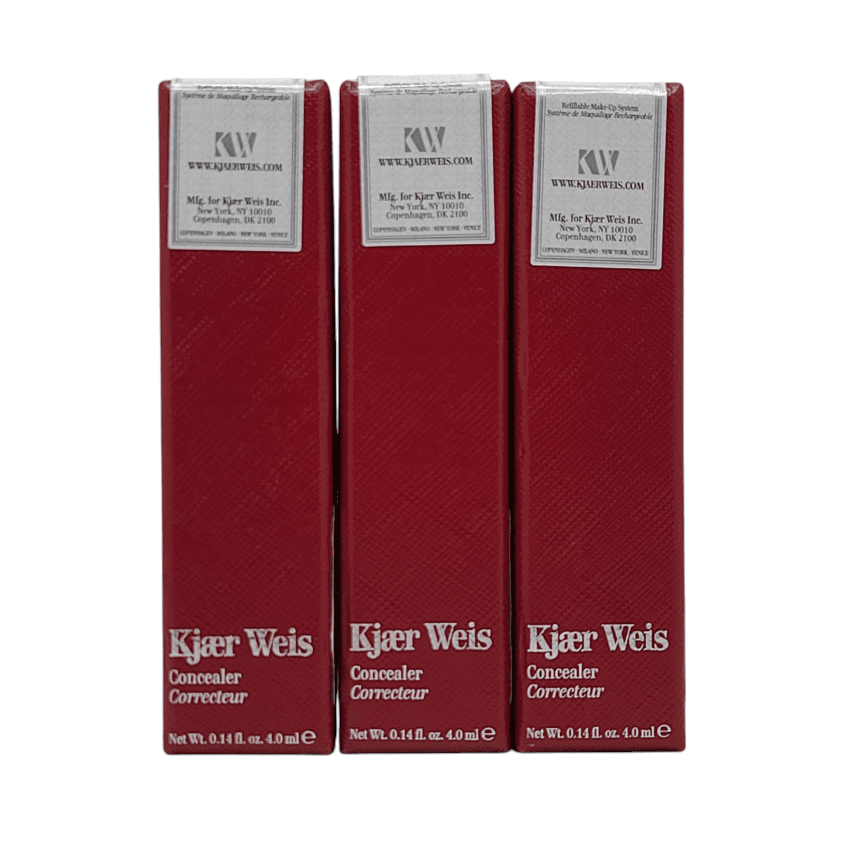 3 Pack Kjaer Weis Invisible Touch Concealer D345 0.14 oz *New in Box*