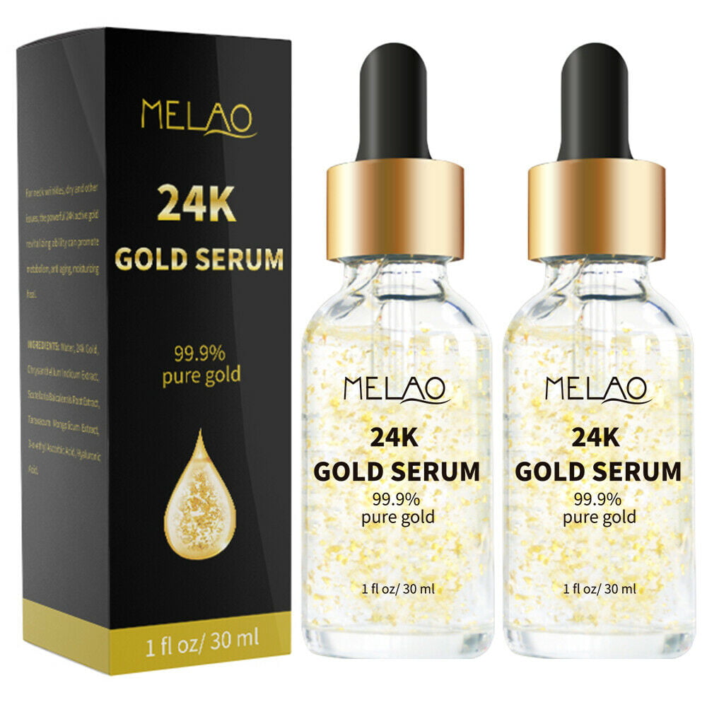 2 PCS Collagen 24K Gold Oil Serum Hyaluronic Acid Skin Firming Anti