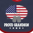 thumbnail image 4 of Inktastic Proud Military Grandson Us Flag Boys Baby Bib, 4 of 4