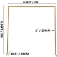 thumbnail image 2 of Garfans 6.6FT Wedding Arch Door Metal Garden Arch Arbor Archway Iron Rack for Climbing Plants Roses Vines, Outdoor Patio Lawn Backyard Party Decor,Gold, 2 of 6