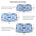 thumbnail image 2 of Foldable Car Windshield Sunshade UV Sun Visor Protector Blocks UV Rays Keeps Vehicle Cool 53x23.5 Inch Beautiful Blue Gardenias, 2 of 8