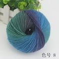 thumbnail image 1 of Zhuge Paquete de 2 hilos suaves de arcoíris, 100 % lana, hilo multicolor degradado para tejer a crochet, longitud total 180 m × 2, 392 yardas, 100 g, alto, 1 of 4