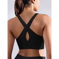thumbnail image 3 of Deyllo Women's High Impact Sports Bras Padded Wireless Workout Crop Tank Top Yoga Exercise Bras,Black XL, 3 of 8