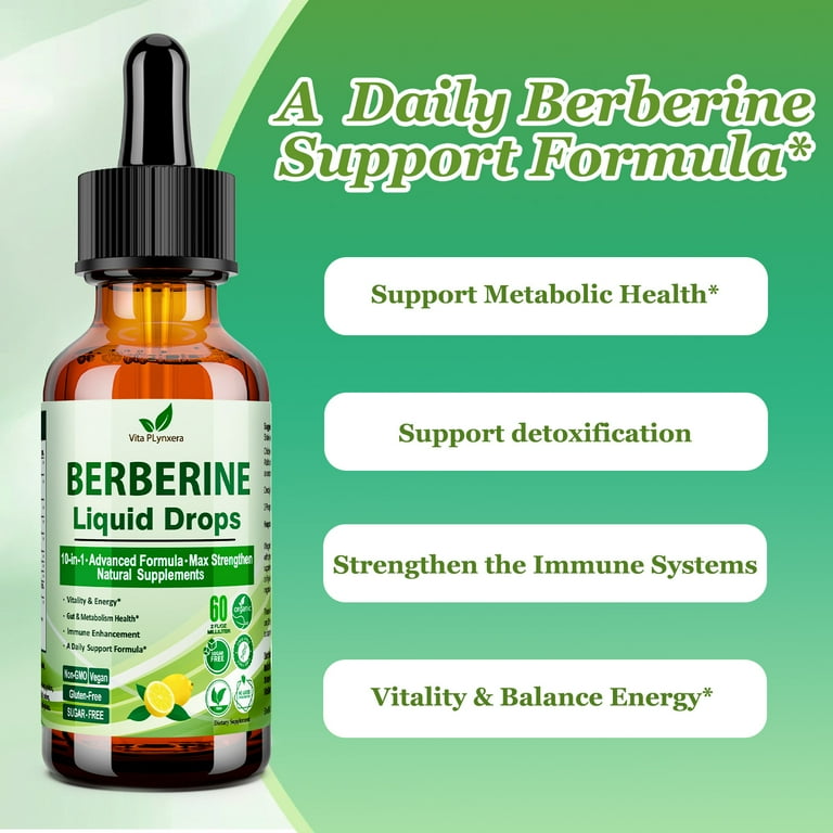 vita plynxera glp 1 daily liquid drops VitaPLynxera Berberine HCL, Cinnamon & Chromium for Metabolism Support,  Weight-Loss & Healthy Glucose Levels,Sugar-Free, Vegan