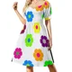 thumbnail image 1 of Vestido sin mangas con estampado de flores de los años 70, colorido, para fiesta de graduación, largo, de noche, 1 of 7