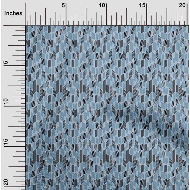oneOone Cotton Poplin Fabric Parallelogram Geometric Print Sewing Fabric BTY 56 Inch Wide