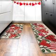 thumbnail image 6 of Valentine''s Day Gnome Kitchen Rugs Set of 2, Red Love Heart Plaid Stripes Polka Dot Ladybug Kitchen Mats Decor, Anniversary Wedding Holiday Floor Door Mat Home Decorations -17x29 and 17x47 Inch, 6 of 6