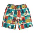 thumbnail image 5 of Goofa Colorful Hawaii Palms Printed Mens Swim Trunks Summer Quick Dry Short Beach Swimwear Bathing Suits-Small, 5 of 9