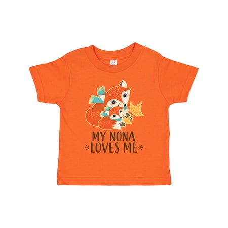 

Inktastic My Nona Loves Me Cute Fox Gift Toddler Boy or Toddler Girl T-Shirt