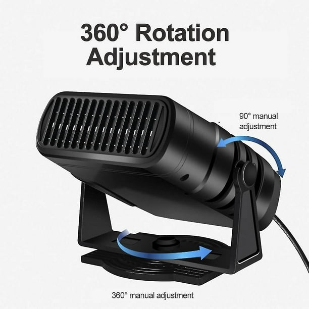 24V Ventilador de refrigeración portátil 4 en 1 para calentador de coche, desempañador de parabrisas, 12v/24v