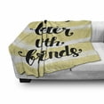 thumbnail image 2 of Best Friend Soft Flannel Fleece Throw Blanket, Life Is Better with Friends Cursive Lettering Art, Cozy Plush for Indoor and Outdoor Use, 50" x 60", Pale Yellow White, by Ambesonne, 2 of 5