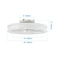 thumbnail image 4 of Crystal Fandelier with Light, White 20 Inch Low Profile Ceiling Fan with Remote and App, 6-Speed Reversible Motor, 4 of 9
