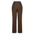 thumbnail image 4 of VBVC No Boundaries Women's Slimming Drawstring Lightweight Pants,Womens Straight Leg Elastic Waist Trouses,Breathable Sweat Pants With Pockets For Ladies,Brown,SizeXXL, 4 of 7