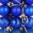 thumbnail image 3 of 24 Uds bolas de Navidad hermosas artesanías bolas colgantes de 3cm para interior (azul real) Tmvgtek Para estrenar, 3 of 4