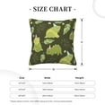 thumbnail image 4 of Square Throw Pillow Covers with Core, Fun Green Dinosaur Pillows for Sofa Beds, 20"x20", 4 of 9