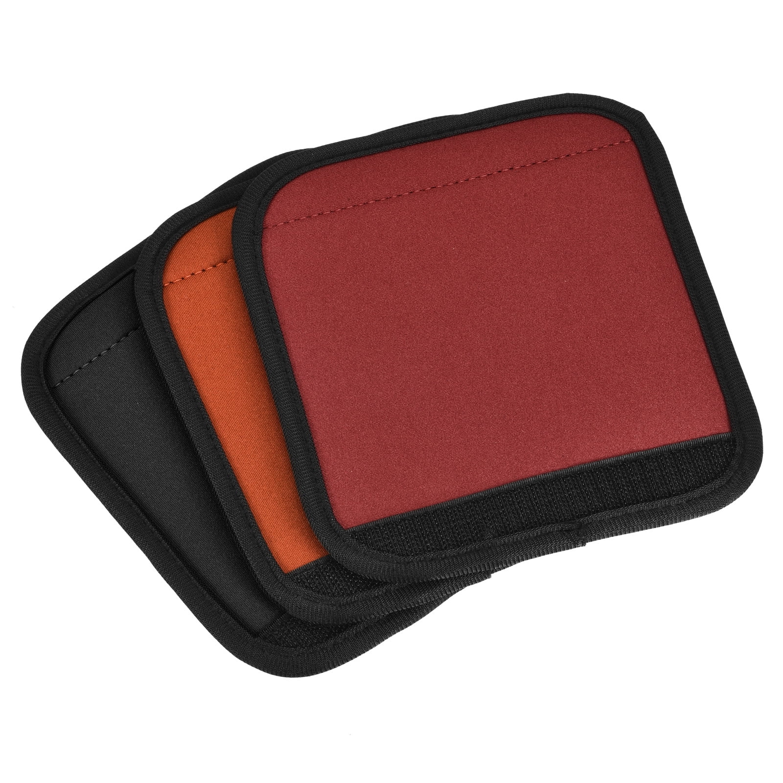 Uxcell Identifier Suitcase Wrap Luggage Handle Grips, Black Orange Red