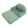thumbnail image 4 of Cartoon Green Dinosaur Foldable Kid Sofa With Wide Handle, Soft Breathable Toddler Chair For Reading Relaxing Sleeping, 4 of 8