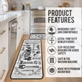thumbnail image 5 of Kitchen Utensils Rugs Grey Kitchen Mats for Floor 2 Piece, Anti Fatigue Floor Mat for Kitchen, Kitchen Floor Mats for in Front of Sink and Kitchen Matt for Standing for Kitchen Decor 17"X30"+17"X47", 5 of 6