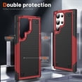 thumbnail image 5 of Designed for Samsung Galaxy S23 Ultra Case 2 in 1 Gift Militay Grade Drop Protective Rugged Heavy Duty Cover Shockproof Case for Galaxy S23 Ultra Phone Case for women men boy girl (Red+Black), 5 of 17