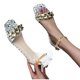 thumbnail image 4 of Amzcrzy Zapatos de mujer,Zapatos de mujer,Zapatillas de mujer, Sandalias planas de mujer, sandalias de playa para mujer, zapatillas casuales antideslizantes de verano Sandalias Mujer Zapatillas De Ca, 4 of 4
