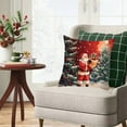 thumbnail image 2 of ​Christmas Throw Pillow with Snowman Design, Festive Red Background Holiday Decor for Sofa Couch Living Room Seasonal Home Decoration​​ D, 2 of 6