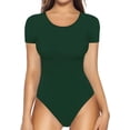 thumbnail image 1 of Xishao Women's Round Neck Short Sleeve T Shirts Basic Bodysuits Xishao ropa, 1 of 2