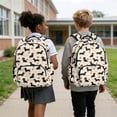 thumbnail image 5 of Xixirimido Dachshund Dog Bone Paw Print 17" Large Capacity Backpack for Kids Elementary Bookbag Middle High School Bag for Boys & Girls Multi Pockets Rucksack, 5 of 8