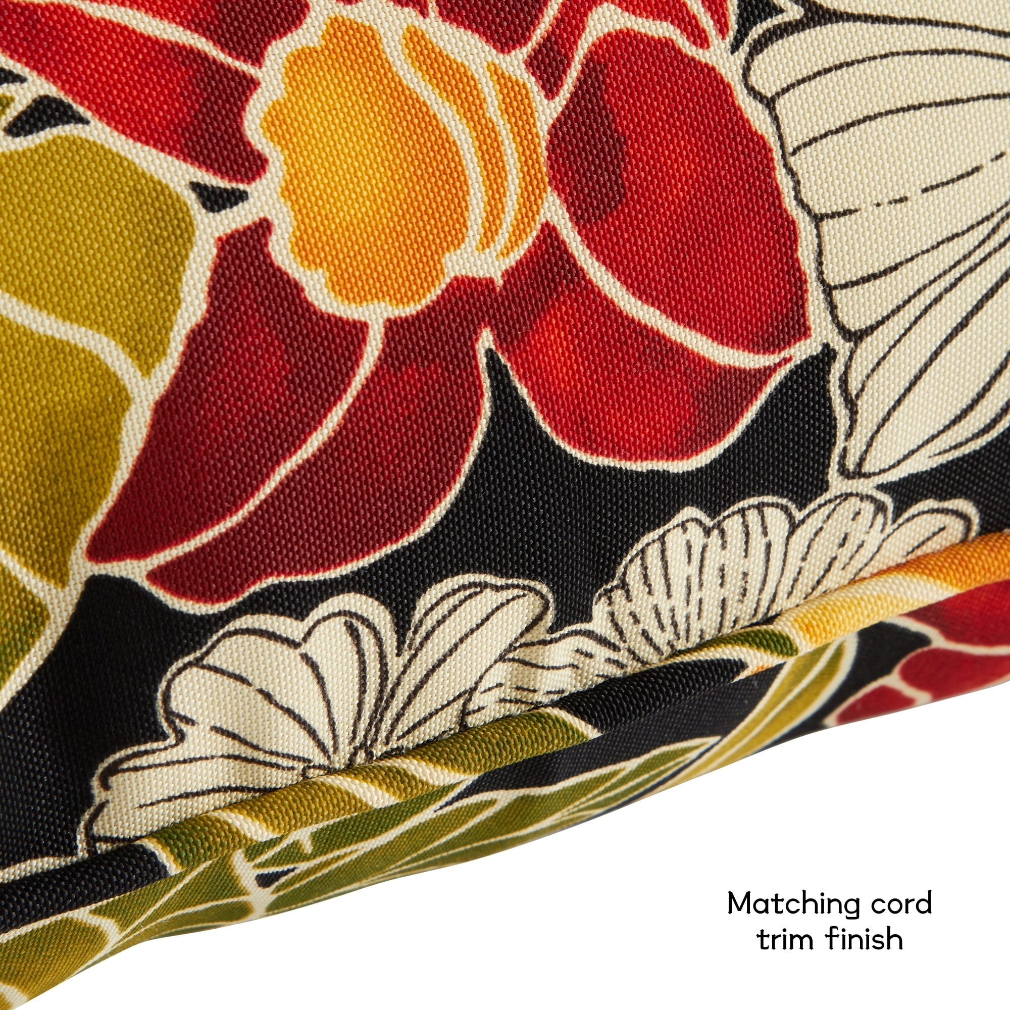 Greendale Home Fashions Outdoor 2-Piece Reversible Deep Seat Cushion Set, Aloha Black