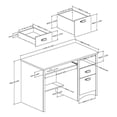 thumbnail image 6 of Atlin Designs Computer Desk in Rustic Oak, 6 of 7