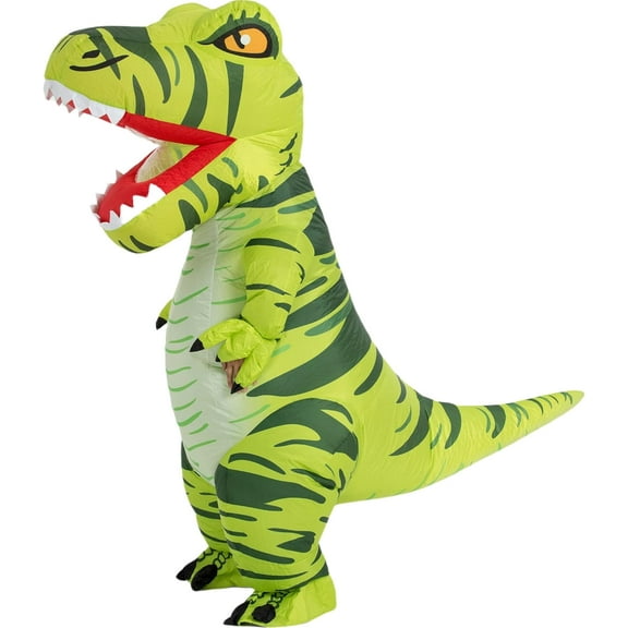 Inflatable dinosaur costume, men's/women's Halloween costume suitable for adults' funny inflatable party decoration costume (4.9-6.2 feet)