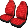 Red Argyle Car Seat Covers Universal Fit Seat Protectors For SUV and