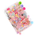 thumbnail image 1 of Link to X 2021 Refillable A5 Pink with Glitter Notebook Set with 6 Hole Loose Leaf PVC Sequin Binder Cover, Square & Lined Refills, Index Dividers, Zip Lock Envelope, Ruler, 1 of 4