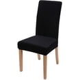 thumbnail image 1 of Smiry Velvet Stretch Dining Room Chair Covers Soft Removable Dining Chair Slipcovers Set of 2, Black, 1 of 7