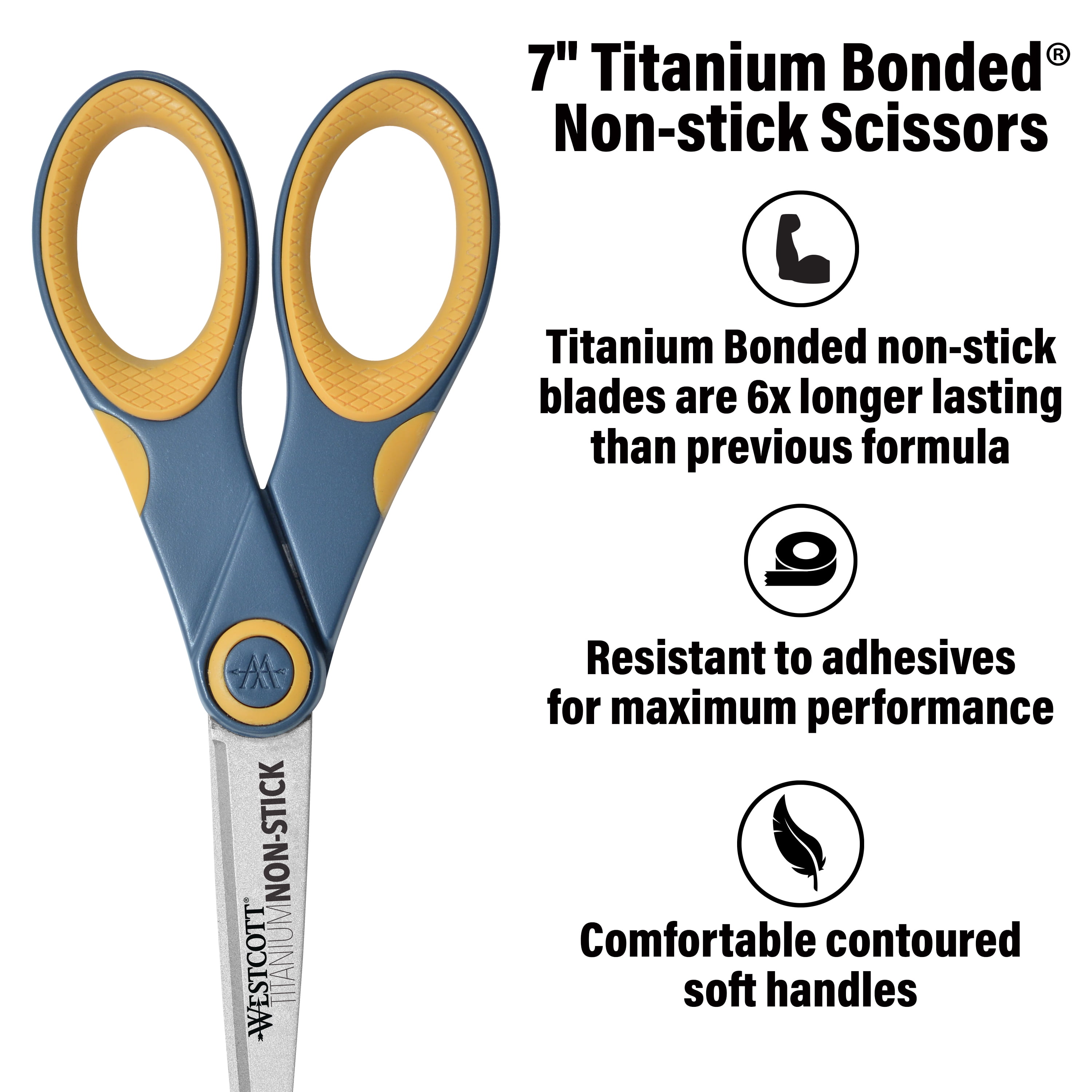 Westcott Titanium Scissors Combo 5inches & 8inches 2 Pairs 