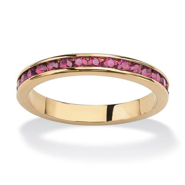 Bracelet Empilable en Pierre de Naissance Simulée en Plaqué Or