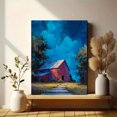 thumbnail image 6 of Red Barn Landscape Oil Painting Canvas Print Wall Art for Living Room Bedroom Farmhouse, 6 of 8