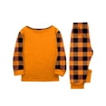 thumbnail image 4 of Matching Family Christmas Pajamas (Orange) - Mr.Boo Ghost Plaid Christmas Pjs Colorful Matching Family Outfits, Perfect for Christmas Morning & Family Photos, 4 of 4