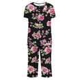 thumbnail image 4 of NominalSnug Pajama Sets for Women Short Sleeve Sleepwear Wide Leg Capri Pants Loungewear Graphic Print Pjs Set, 4 of 8