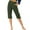 Army Green, variant on Women's Plus Cotton Panties for Women High Waist Women's Pants Suit Plus Size Womens Capri Pants Summer Trendy Casual Elastic Waist Cropped Trouser Fashion Resort Wear Beach Vacation Capris Clothes