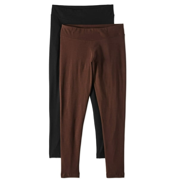 Time & Tru 2 pack Women's Essential Legging - Walmart.com