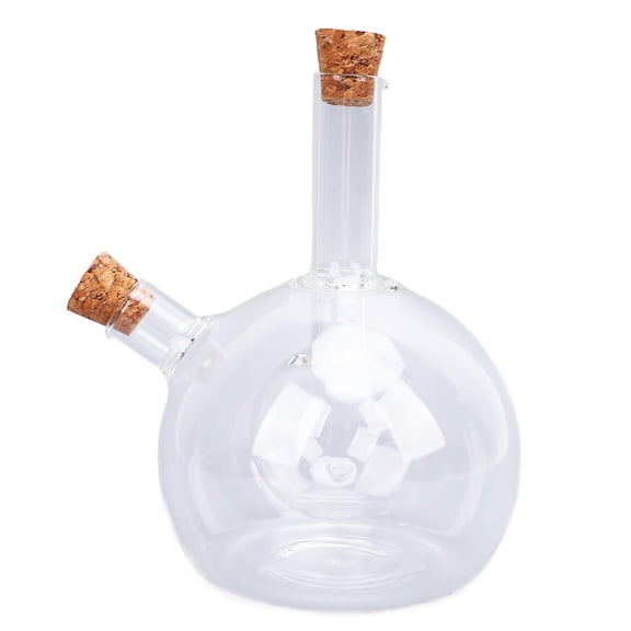 2 in 1 Glass Oil and Vinegar Dispenser with Dual Pour Spout for Kitchen Cooking